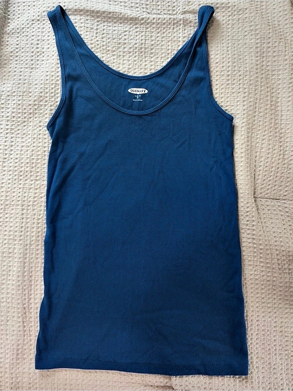 Old Navy Slim Fit Rib-Knit Tank Top Blue Small